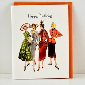 Gelukkige verjaardag vintage stijl modewenskaart van writeables