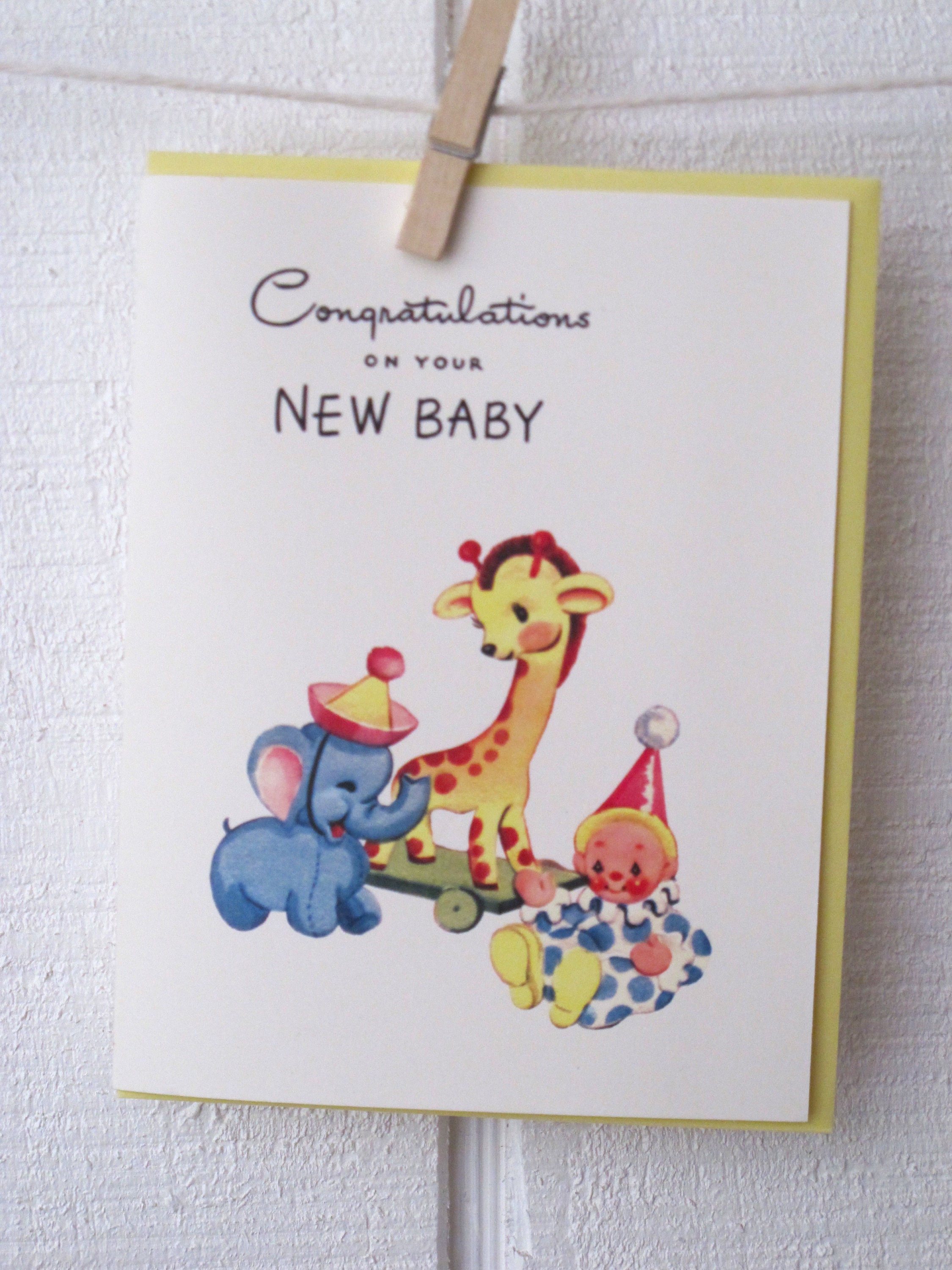 Congratulations New Baby Blank Greeting Card Congratulations New Baby Blank Greeting Card