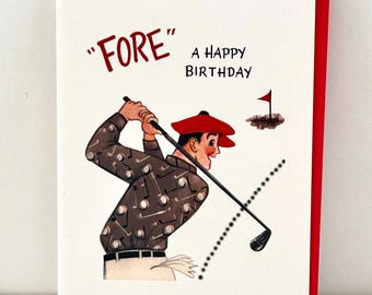 Vintage Style Happy Birthday Grußkarte von Writeables