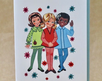 Vintage Style Card Blank Inside for Any Occasion