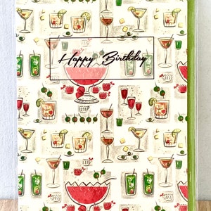 Geburtstagskarte mit Cocktails Grußkarte von Writeables