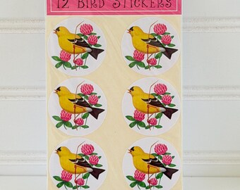 Set 12 Bird and Flower Stickers by writeables