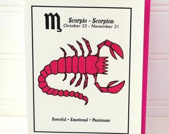 Happy Birthday Card Scorpio by writeables