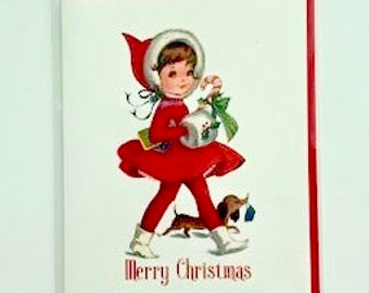 Vintage Style Merry Christmas Greeting Card