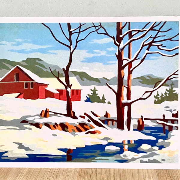 Winter Paint by Number Etsy
