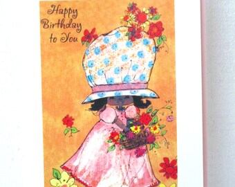 Vintage Style Happy Birthday Grußkarte von Writeables