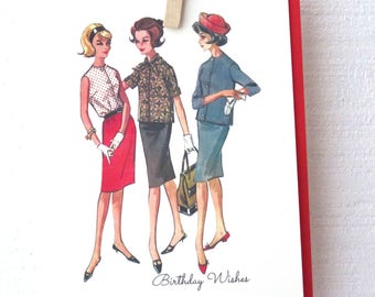"Happy Birthday Vintage Mode Grußkarte ""Happy Birthday"" von Writeables."
