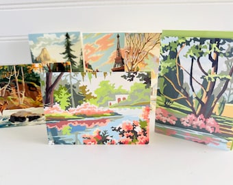 Boxed Set 6 Notecards Paint by Number Assorted Any Occasion