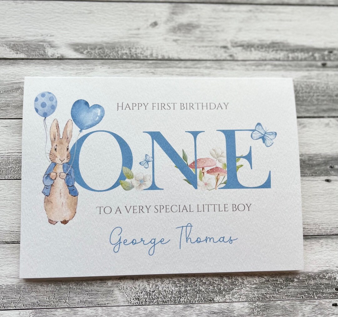 Personalised New Baby Card Son Grandson Nephew Godson Boy