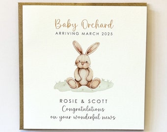 Personalised Parents To Be Congratulations Card, Pregnancy Card, Baby Congratulations, Congratulations on your wonderful news, new baby card