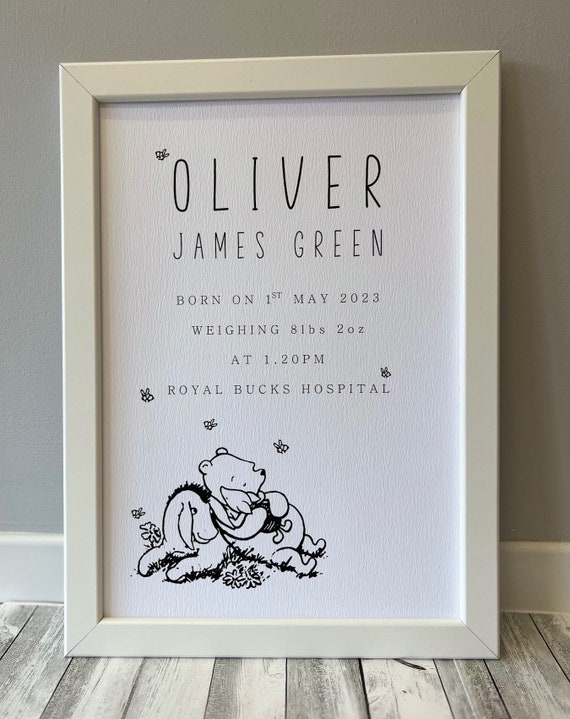 Winnie the pooh cheap personalised baby gifts