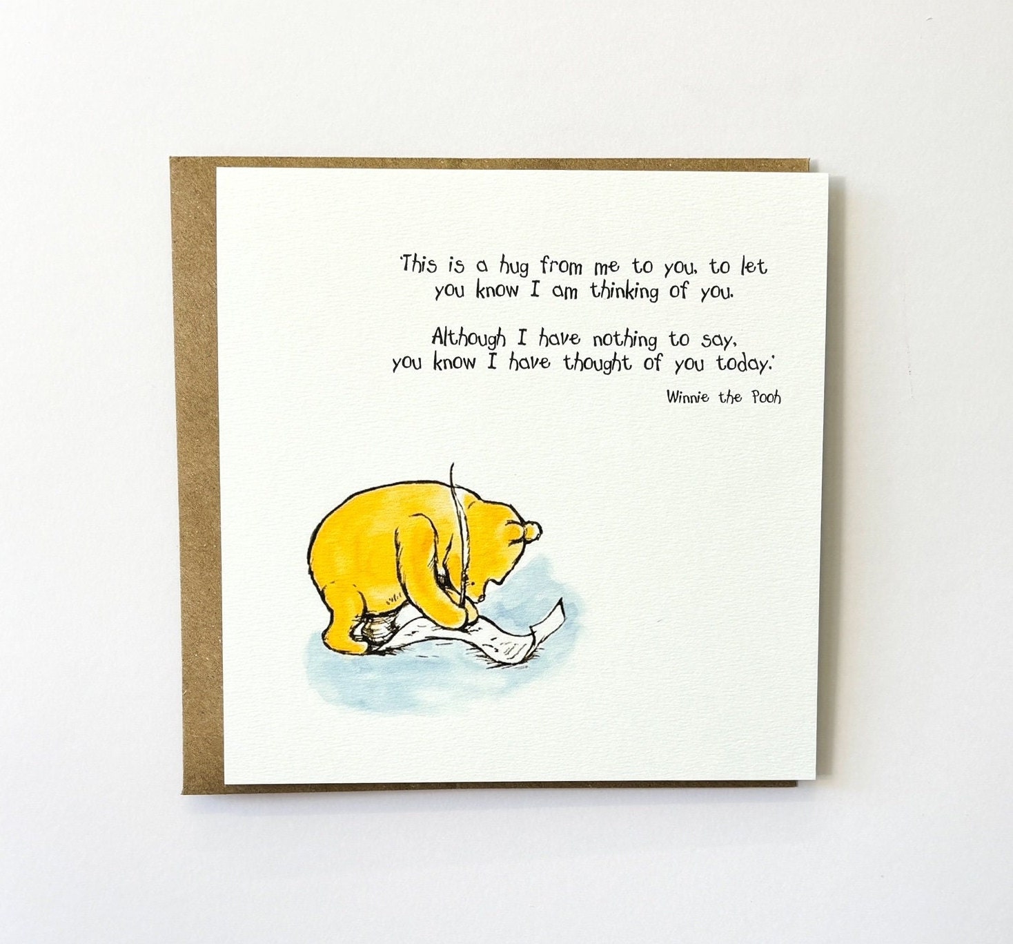 Winnie the Pooh Classic Sentiment Card - Quote Birthday