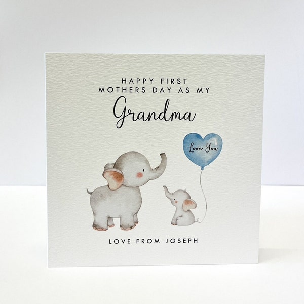 First Mothers Day Card, Personalised Happy Mothers Day Card For Grandma, Mothers Day Card,1st Mothers Day Card For Grandmother, Nanna, Nanny