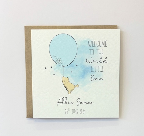 Welcome to the World Little One Card - Blue Welcome to the World Little One Card - Blue