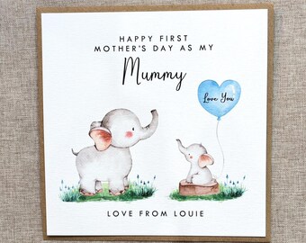 First Mothers Day Card, Personalised Happy Mothers Day Card as your Mummy, 1st Mothers Day Card For Mum, Mumma