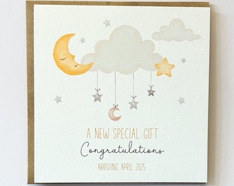 Personalised Parents To Be Congratulations Card, Pregnancy Card, Baby Congratulations, Congratulations on your wonderful news, new baby card