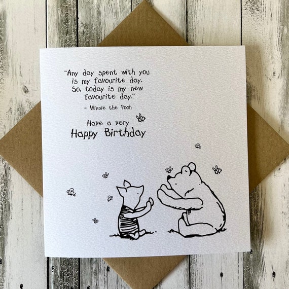 Winnie The Pooh Birthday Cards Winnie The Pooh Girls Birthday Card 1 9 - View #2