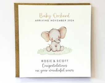 Personalised Parents To Be Congratulations Card, Pregnancy Card, Baby Congratulations, Congratulations on your wonderful news, new baby card