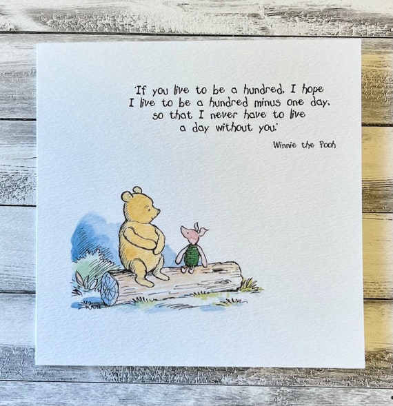 Winnie the Pooh Classic Sentiment Card - Quote Birthday