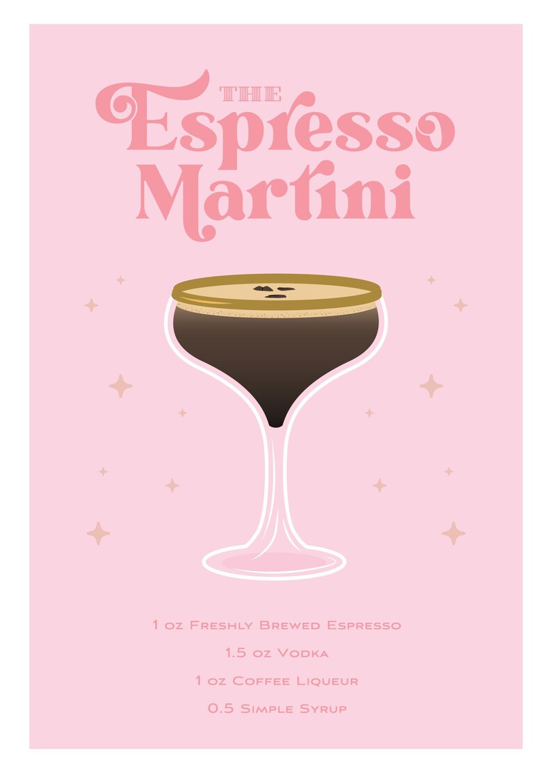 Espresso Martini Druck (rosa) Bild 2