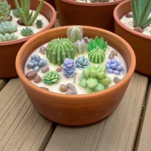 Terra Cotta Succulent Candle