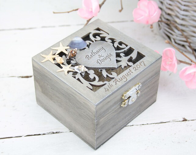 Beach Wedding Ring Box Tie The Knot Wedding Ring Pillow