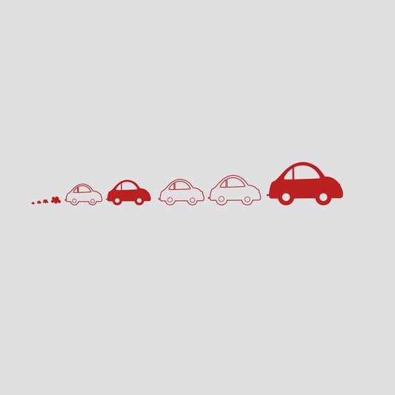 car wall decal kids car wall decal nursery wall car decal | etsy