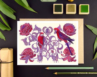 Rosellas Greeting Card