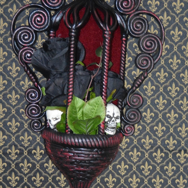 Gothic 70's wall sconce updated to darker decor