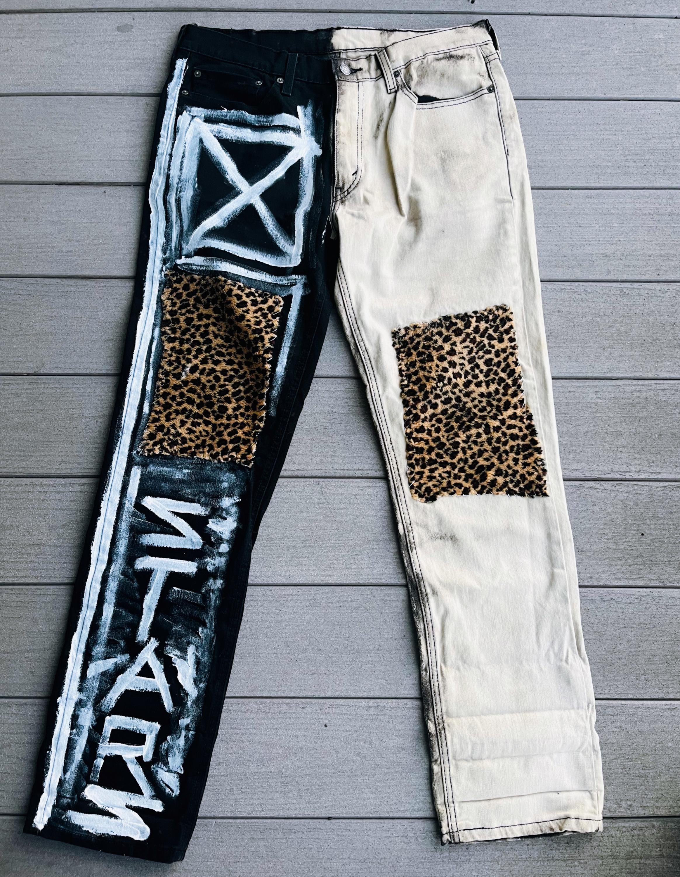 Cheetah Print Jeans - Etsy