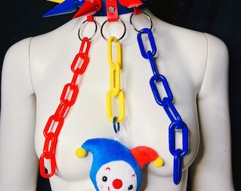 clown plush choker big spikes