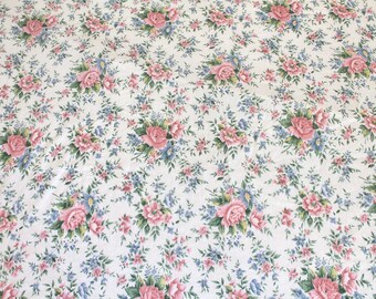 Vintage Floral sheet | QUEEN SIZE | Duvet cover | Curtains | Choose your up-cycle and I will make it!