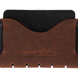Minimalist handmade leather wallet for men and women