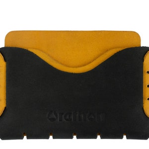 Bee Minimalist cartera de cuero hecha a mano para hombres y mujeres