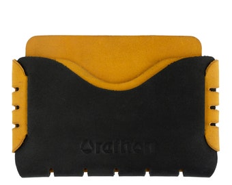 Bee Minimalist handmade leather wallet for men and women