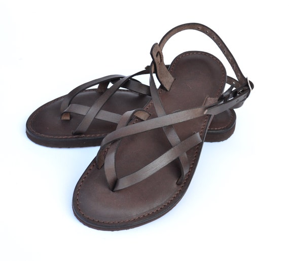 brown thin strap sandals