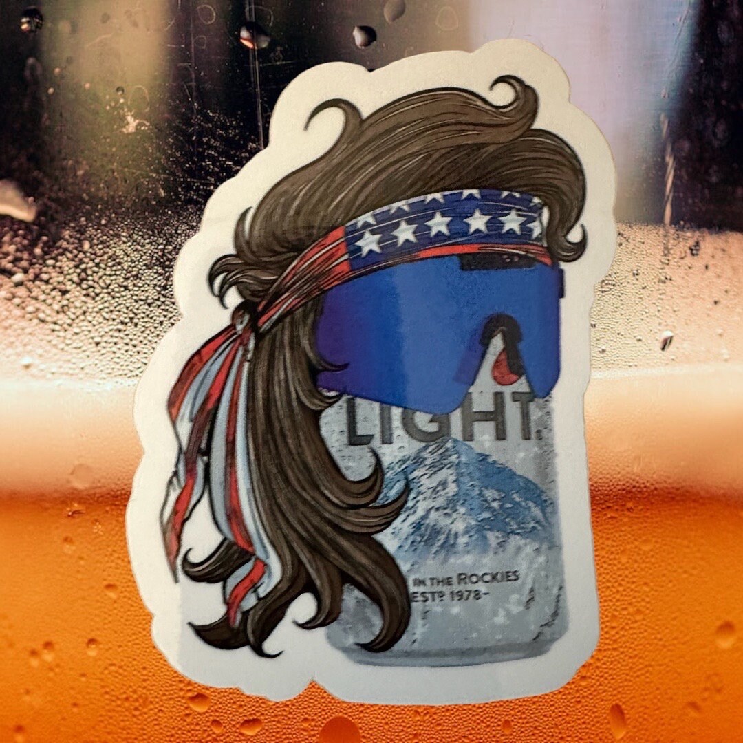 Coors Light Mullet Beer Can Decal Sticker Etsy