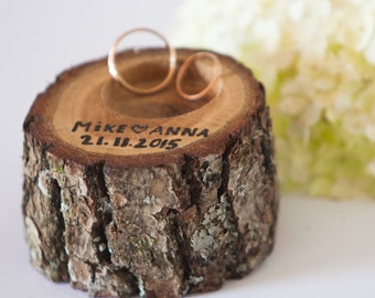 Rustic ring bearer pillow, rustic ring holder, rustic ring box, wedding decoration, woodland wedding decor