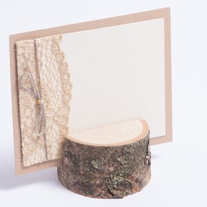 5 porta-número de mesa de casamento rústico, porta-cartão de lugar, porta-cartão de visita, porta-etiqueta de nome, suporte de número de mesa, decoração de casamento rústico