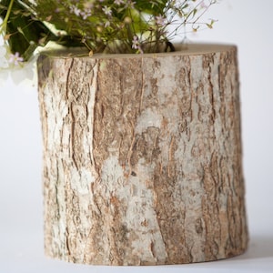Vaso rustico per matrimoni, vaso in legno, vaso in legno, vaso per fiori, decorazione per matrimoni in stile bosco, accento rustico, arredamento naturale per la casa,