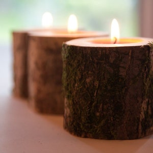 20 rustic candle holders, tea light holder, log candle holders, rustic wedding decor, home decor, country wedding, christmas decor