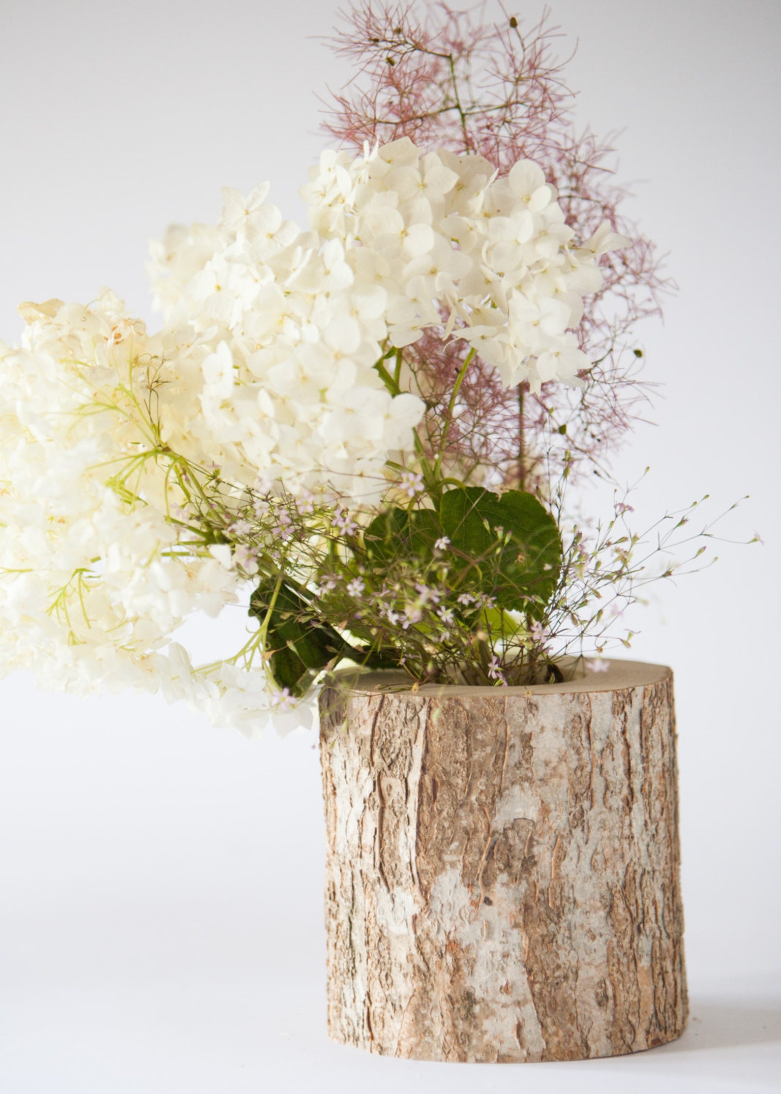 Rustic Wedding Vase Log Vase Wooden Vase Flower Vase Etsy