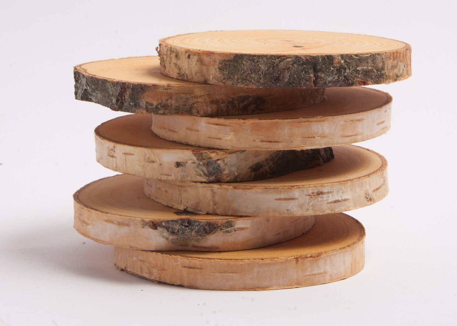 40 Birch Coasters 34 Wooden Slices Rustic Etsy