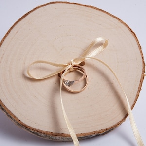 Rustic ring bearer pillow, birch ring holder, rustic ring box, wedding decoration, woodland wedding decor image 1