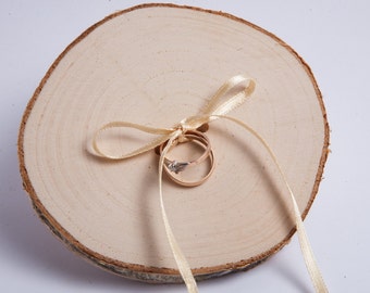 Rustic ring bearer pillow, birch ring holder, rustic ring box, wedding decoration, woodland wedding decor