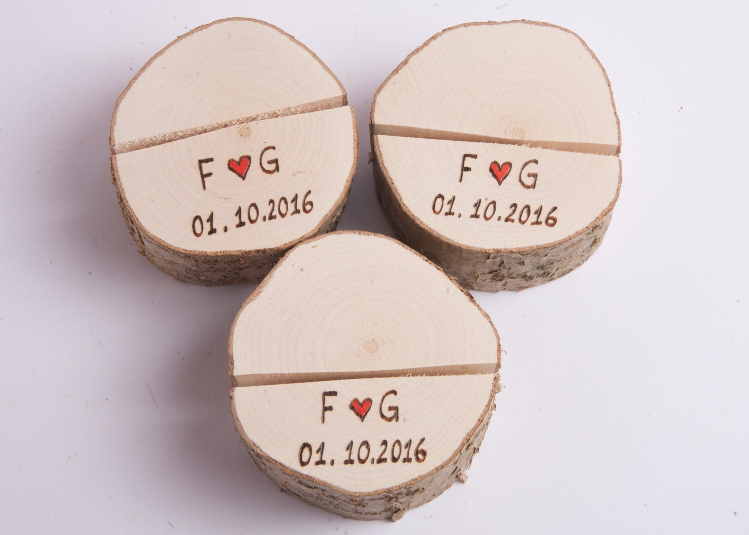 10 Personalized Rustic Wedding Table Number Holders Place | Etsy