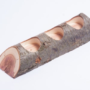 Rustic log candle holder, tea light holder, woodland wedding centerpiece, rustic wedding decor, home decor, country wedding, christmas decor