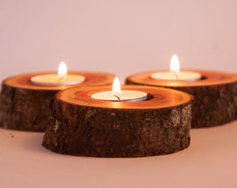 10 portacandele, titolare di tè leggero, bosco nozze centrotavola, matrimonio rustico arredamento, arredamento casa, paese matrimonio, decorazione di Natale