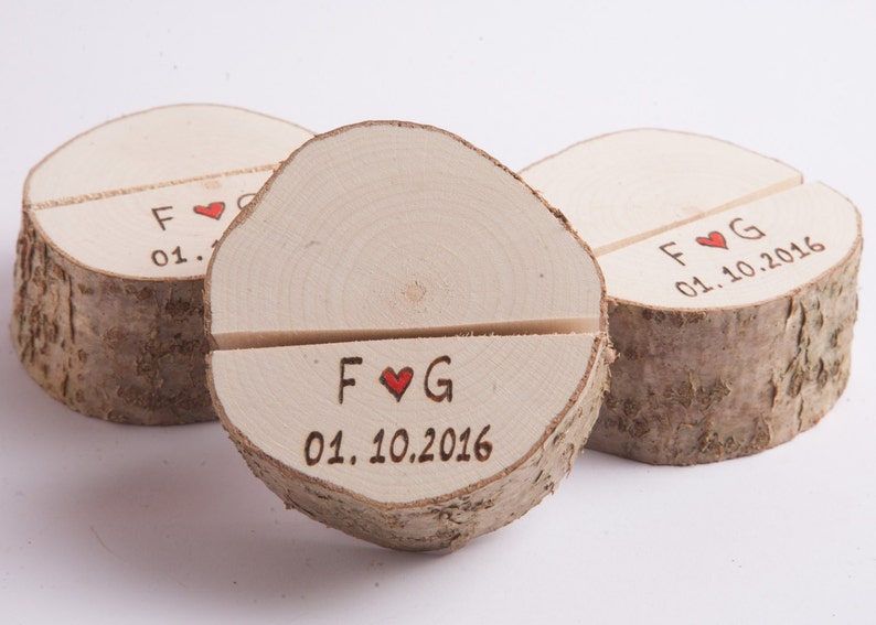 10 Personalized Rustic Wedding Table Number Holders Place - Etsy