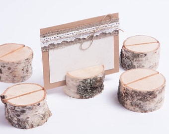 40 Rustic Place Card Holders, table number holder, birch wedding table decor, rustic wedding number holder,woodland wedding centerpiece